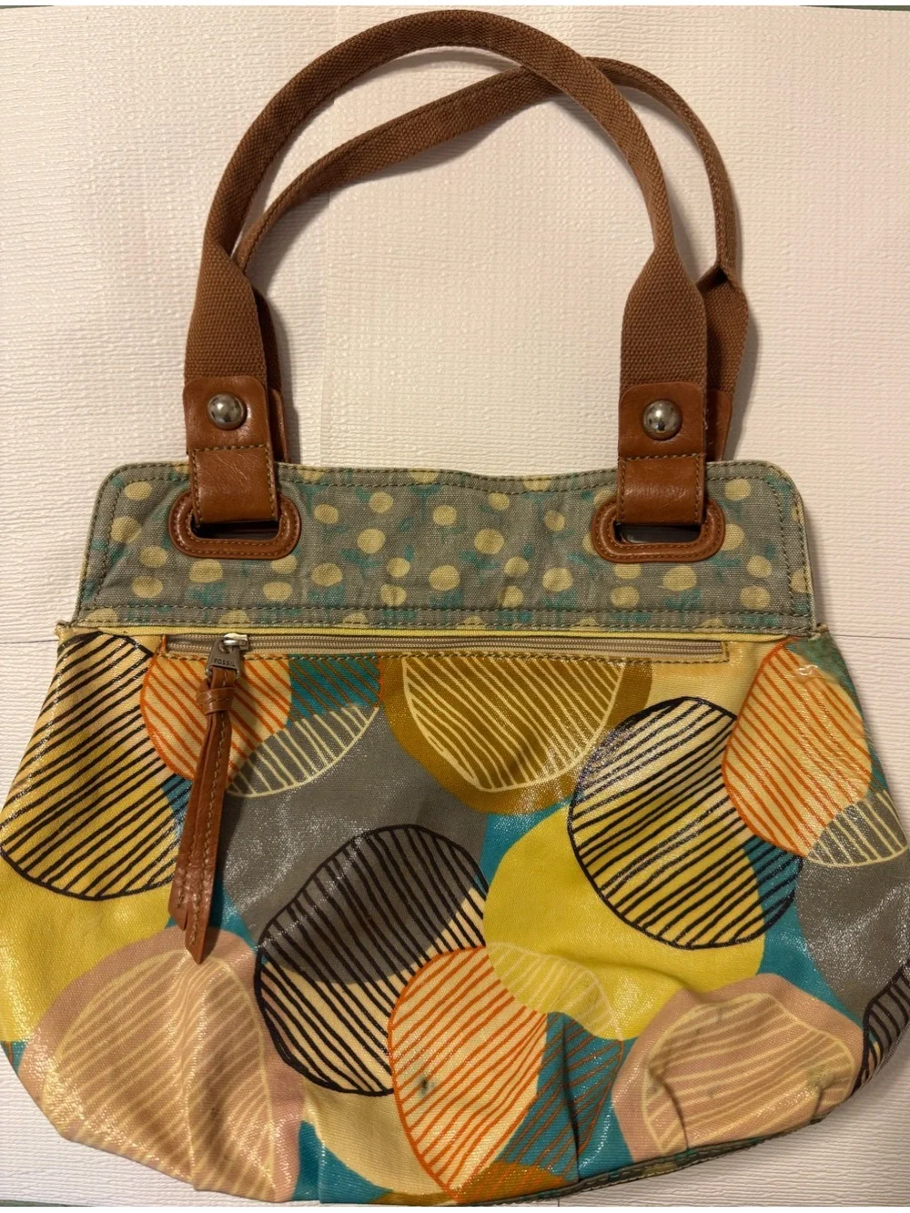 Fossil Large Floral Purse